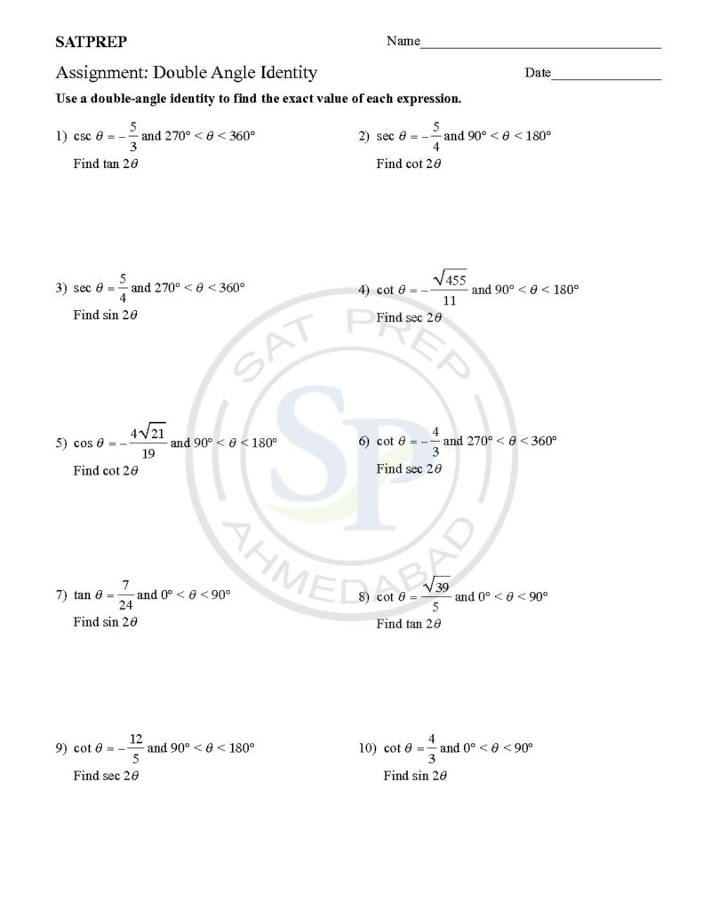 A Double Angles Identity Is The Part Of Ibdp A Level And Add Math