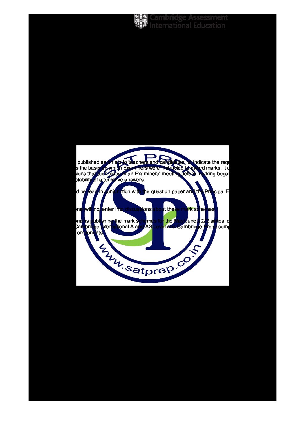 IGCSE : Extended Math Paper 4 Answer - SAT PREP